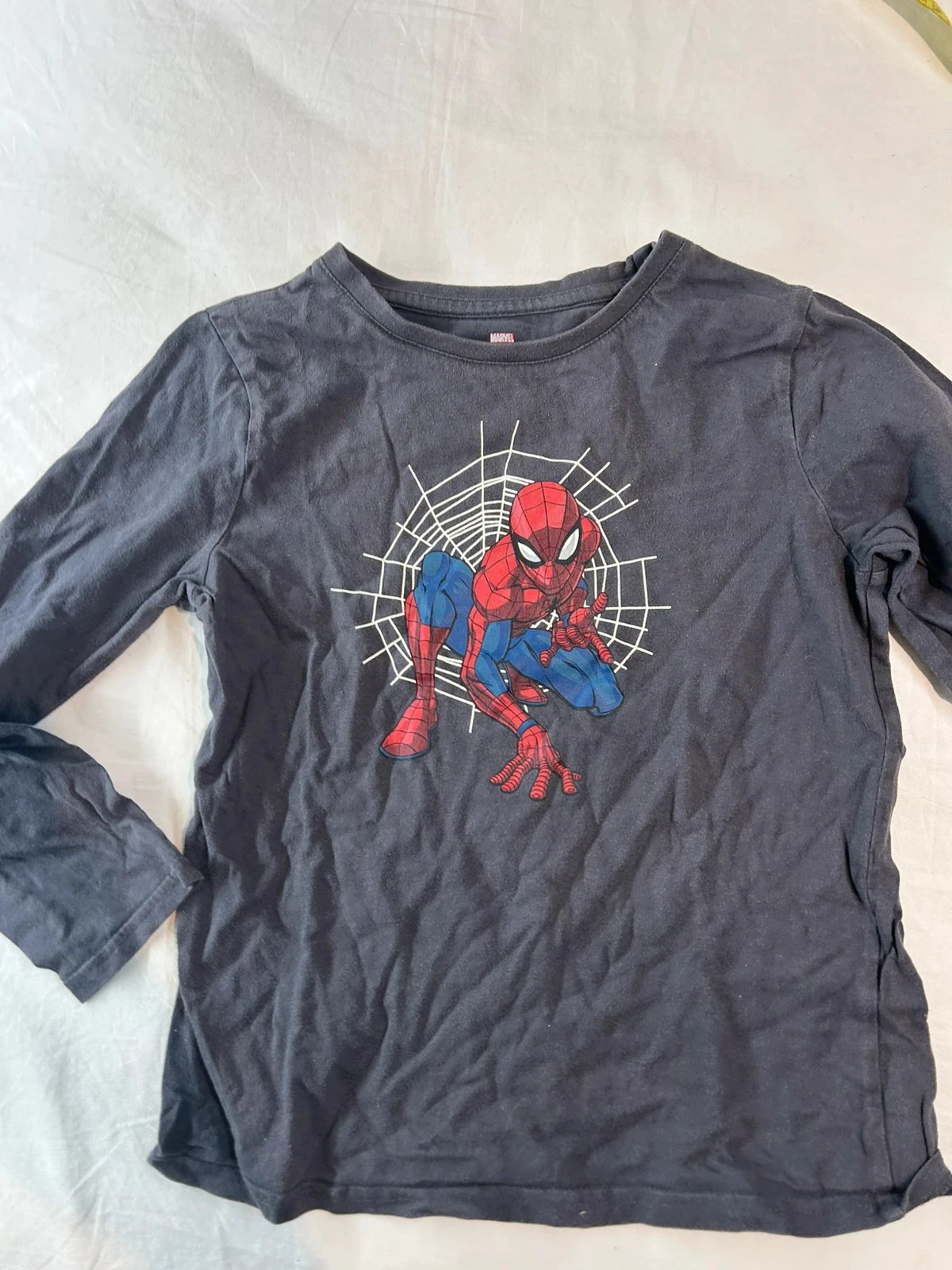 Grijze Spiderman Marvel hoodie blouse maat 8 jaar – photo 2